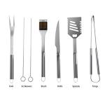 BBQ Grill Tool Set with 7 Stainless Steel Utensils