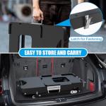 Outspark Grill Stand for Ninja Woodfire Outdoor Portable Prep Cart Table Station for Ninja XSKUNSTAND OG700 OG800 OG900 OO101 Series and Smoker Pizza Oven Accessories with Wheels & Grill Cover