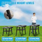 Grill Stand for Ninja Woodfire Outdoor Grills, Portable Adjustable Grill Cart Table for Ninja XSKUNSTAND OG700 OG800 OG900 OO101 Series & Stand for MO201 Artisan Pizza Oven Accessories with Shelves