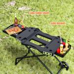 GRILL FORCE Grill Stand for Ninja Woodfire Outdoor Grills, Fits for Ninja OG700 Series OG701 OG705 OG750 OG751, Collapsible Outdoor Grill Cart for ninja Smoker, 22" Blackstone, Hooks