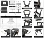Grill Stand for Ninja Woodfire Outdoor Grills, Portable Adjustable Grill Cart Table for Ninja XSKUNSTAND OG700 OG800 OG900 OO101 Series & Stand for MO201 Artisan Pizza Oven Accessories with Shelves