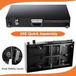 Arribueno Portable Stand for Blackstone 17 & 22 Inch Griddle - Sturdy Outdoor Grill Table for Ooni Pizza Oven, Ninja Woodfire Grills, Foldable Grill Cart w/Wheels, Gas Tank Mount & Storage Shelf