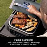 Ninja Woodfire Outdoor Grill & Smoker, 6-in-1 Functionality, Grill, Smoke, Bake, Roast, Air Fry, Broil, Authentic Woodfire Flavors, Electric Heat, OG321