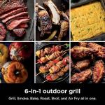 Ninja Woodfire Outdoor Grill & Smoker, 6-in-1 Functionality, Grill, Smoke, Bake, Roast, Air Fry, Broil, Authentic Woodfire Flavors, Electric Heat, OG321