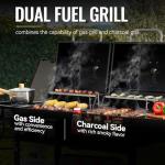 ZH3005 Dual Fuel 2-Burner Combo Grill