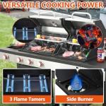 3-Burner Propane and Charcoal Grill Combo