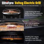 Smart Electric Grill with Cart - 1500W, 650°F