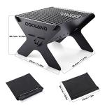Odoland Portable 2-in-1 Camping Fire Pit and Grill