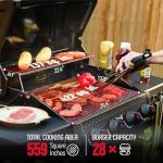 Feasto 4 Burner Gas Grill with Side Table