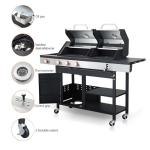 3-Burner Propane and Charcoal Grill Combo