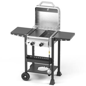 Electactic 2-Burner Propane BBQ Grill Combo