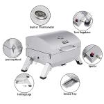 Royal Gourmet Portable Tailgate Gas Grill, Silver