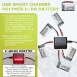 400mAh Lithium Battery 5-Pack for Drones