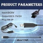 4-Pack USB Charger Cables for Drone Batteries