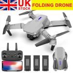 4K HD Dual Camera Foldable FPV Drone with 3 Batteries
