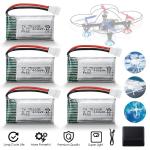 5-Pack 400mAh 3.7V Lithium Drone Batteries