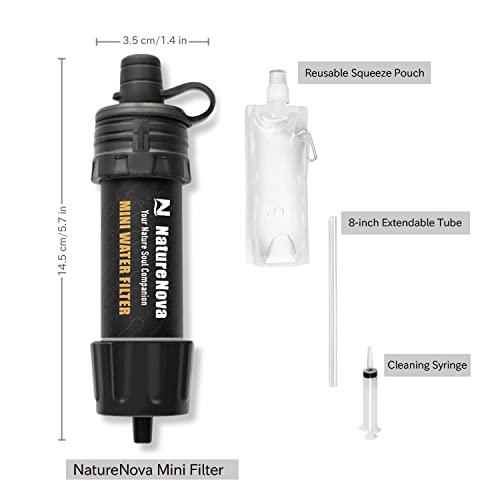 NatureNova Portable Mini Water Filter Straw