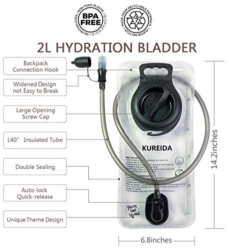 KUREIDA 2L Leak-Proof Hydration Bladder for Outdoors