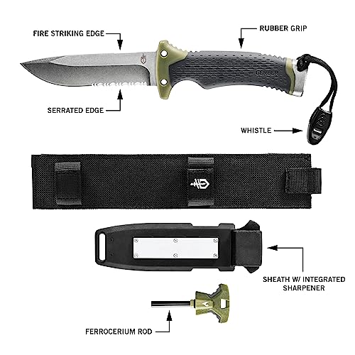Gerber 10" Survival Fixed Blade with Fire Starter