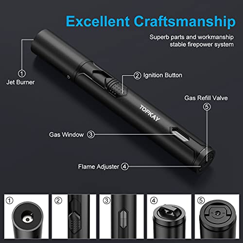 2-Pack Butane Lighters with Adjustable Flame