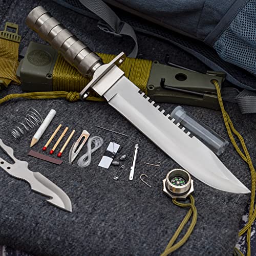 Maxam Army Green Survival Knife