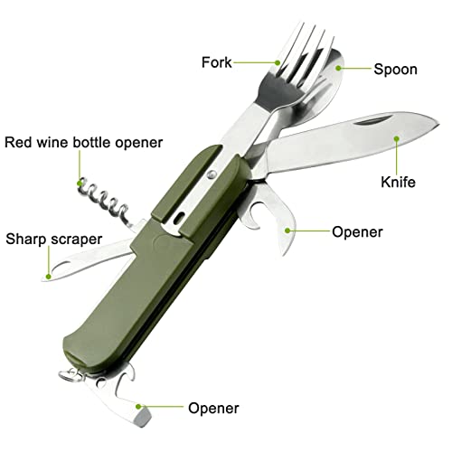 7-in-1 Folding Camping Utensil Tool Set