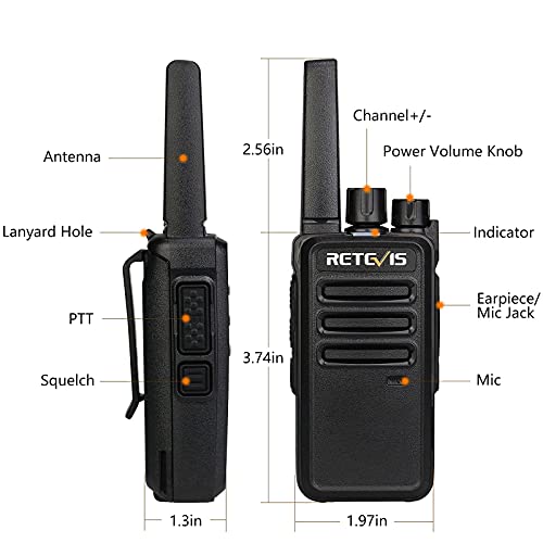 Retevis RT68 Rechargeable Walkie Talkies – 6 Pack