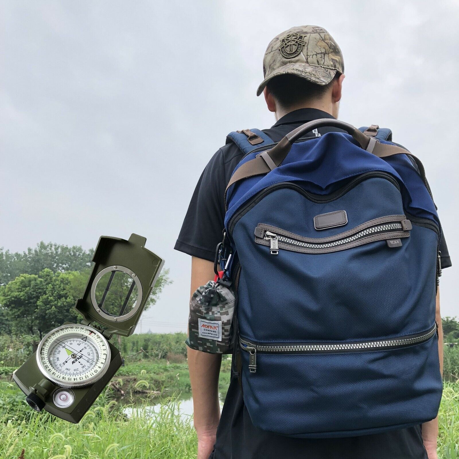 AOFAR Waterproof Military Compass for Camping & Hiking