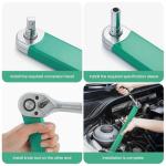 Automotive Extension Wrench with 4 Adapters