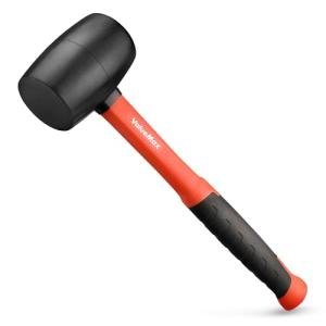 8oz Rubber Mallet Hammer with Fiberglass Handle