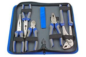 5-Piece Pliers Set with Long Nose and Water Pump