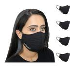 5 Pack Black Triple Layer Cotton Face Masks