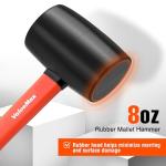 8oz Rubber Mallet Hammer with Fiberglass Handle