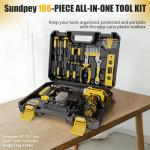 Sundpey 166-Piece Home Tool Kit with Drill