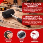 16oz Heavy-Duty Rubber Mallet with Steel Shaft