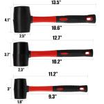 Peohud 3 Pack Rubber Mallet Hammer Set