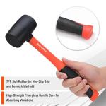 8oz Rubber Mallet Hammer with Fiberglass Handle