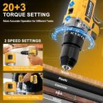 SundpeyPRO 21V Cordless Hammer Drill Set