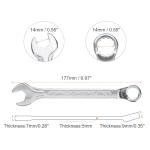 14mm Combination Wrench with Offset and Angled Ends