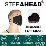 5 Pack Black Triple Layer Cotton Face Masks