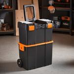 VonHaus Rolling Tool Box with Stackable Storage
