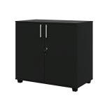 Panana Black Wooden 2-Door Filing Cabinet