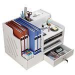 White Desktop File Tray Organizer for Home Office