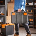 VonHaus Rolling Tool Box with Stackable Storage