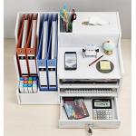 White Desktop File Tray Organizer for Home Office