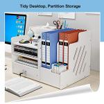 White Desktop File Tray Organizer for Home Office