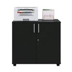 Panana Black Wooden 2-Door Filing Cabinet