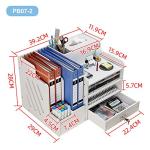 White Desktop File Tray Organizer for Home Office