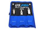 US PRO 3-Piece Plier Set: Cutter, Long Nose, Combo