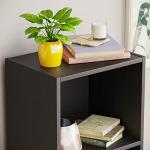 Oxford 4-Tier Black Wooden Cube Bookcase